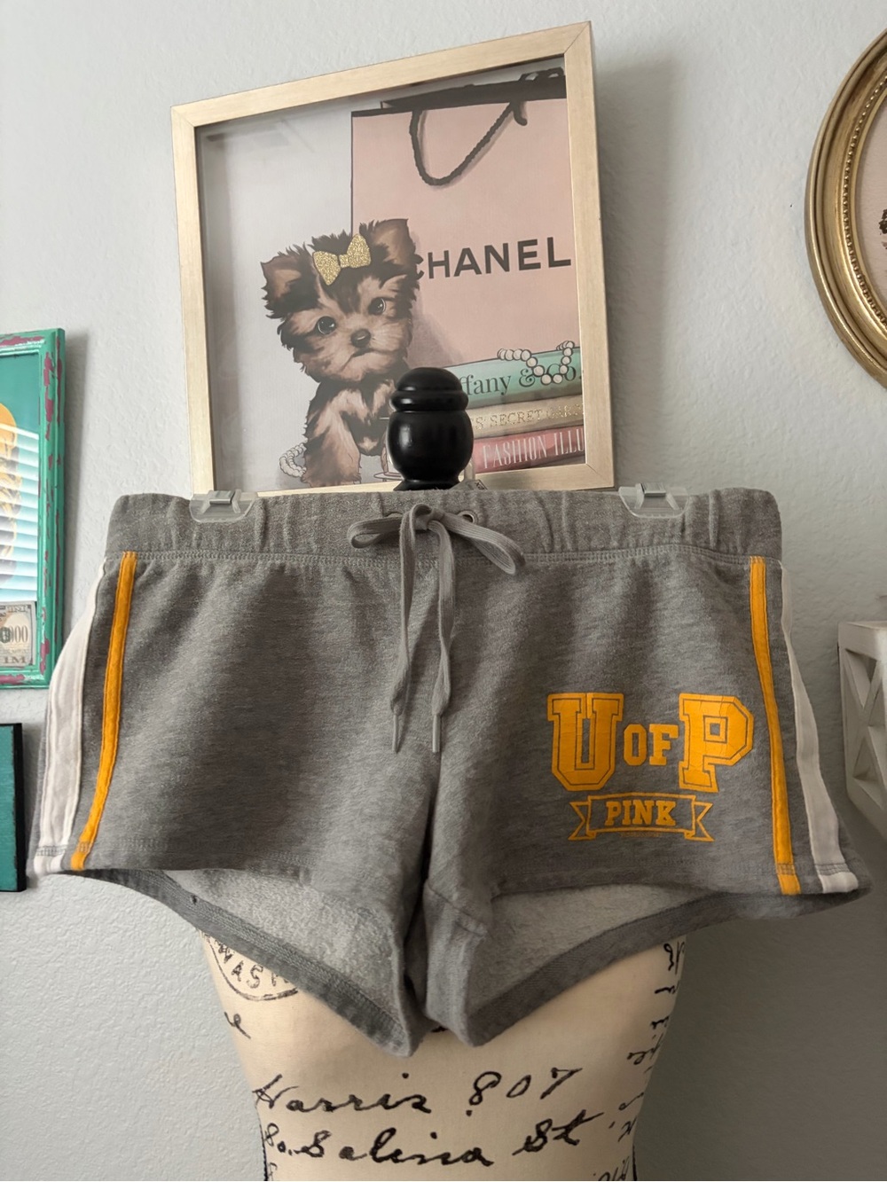 Victoria's Secret PINK Gray and Yellow Women's Lounge Shorts